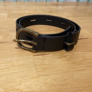 Madewell women genuine Italian leather black belt xs